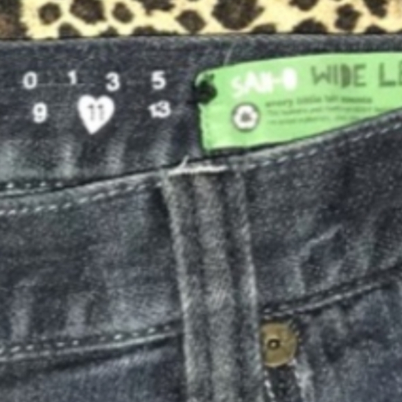 AWESOME VINTAGE 90'S LOW WAIST SUPER WIDE LEG SKATER JEANS 👖 - Picture 5 of 9